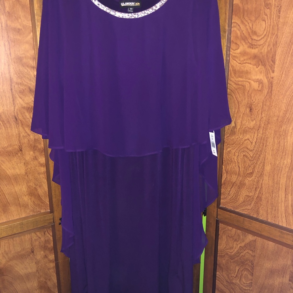 Glamour Nights Formal Caped Dress